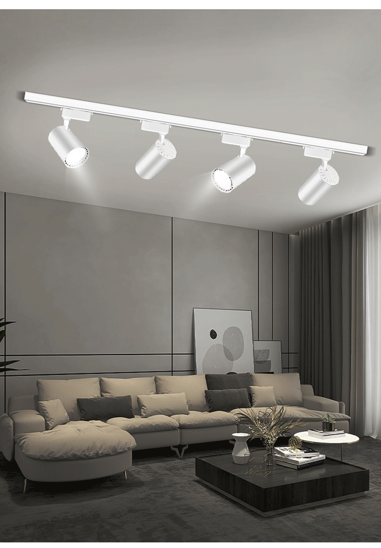 COB LED Track Lighting Rail Ceiling Spotlight 5000K Natural White Painted,Adjustable Ceiling Spotlight Fixture,ETL Listed, 2700K Soft White, Directional Accent Spot Light for Kitchen 