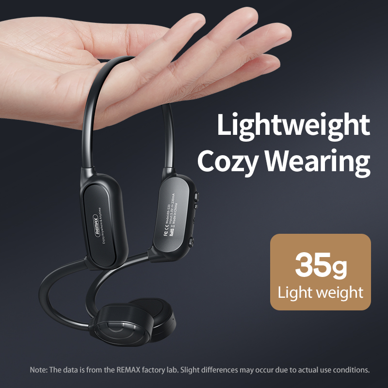 Remax RB-S33 latest Take care of hearing Bluetooth 5.0 Headset Long Battery Wireless Bone Conduction Earphone
