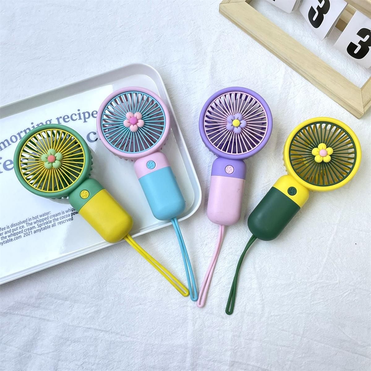 Portable Handheld Mini Fan, USB Rechargeable Personal Fan, Battery Operated Mini Neck Fan, Perfect for Travel/Camping/Outdoor/Home/Office