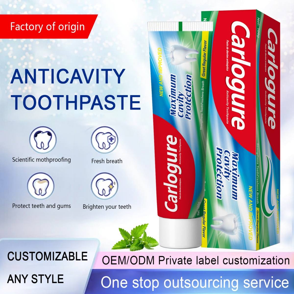 Daily Whitening Toothpaste for Teeth, Refreshing Breath Oral Cleaning Toothpaste, Home Oral Care Product for Daily Use