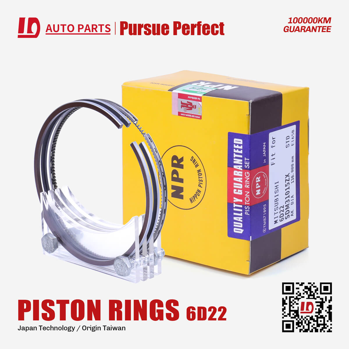 NPR 6D22 Engine Piston Rings OEM:SDM31015ZX for MITSUBISHI