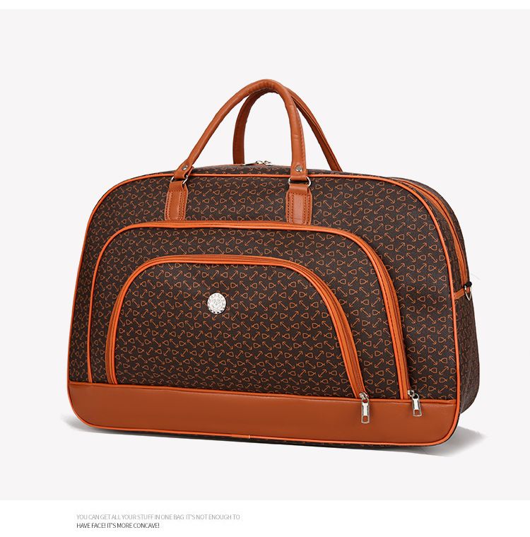 Large Capacity PU Leather Travel Bag for Women, Lightweight Simple Handheld Gym Duffel Bag, Portable Outdoor & Daily Commute Luggage Handbag
