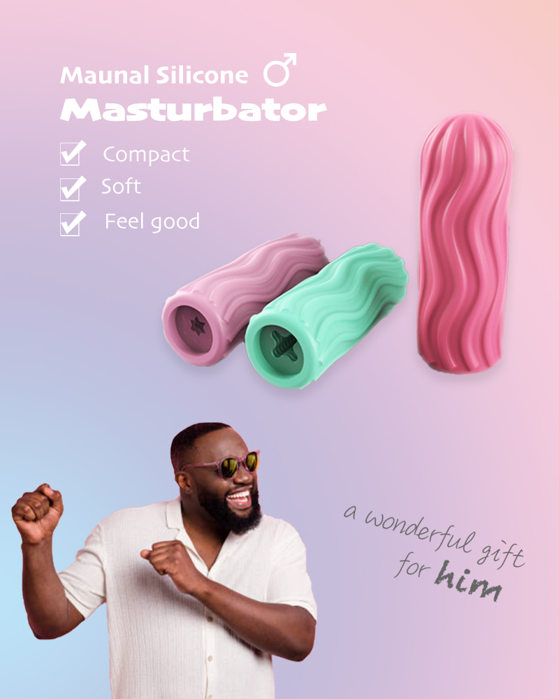 Sex Toy for Men, Adult Toy, Portable Masturbator, Male Masturbation Toy, Manual Sucking Extrusion Stroker, Pocket Pussy, Tunnel Stroker, Vagina Textured, Two Sides