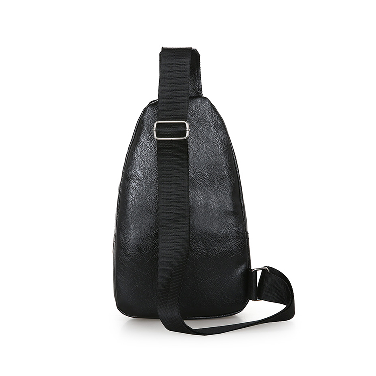 Men's chest bag 2023 new Korean shoulder bag diagonal bag casual fashion trend pu small backpack