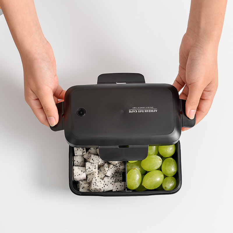 Microwave Heated Bento Box, Leak Proof Lunch Box, On-the-Go Meal Fruit Snack Packing Container