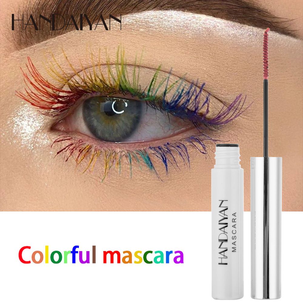 HANDAIYAN 12 Colors Colored Mascara, Single Pack Waterproof Long Lasting Volumizing Mascara, Quick Dry Smudge-Proof Curling Lash Makeup for Cosplay Party（5ml Colored Mascara per Tube）