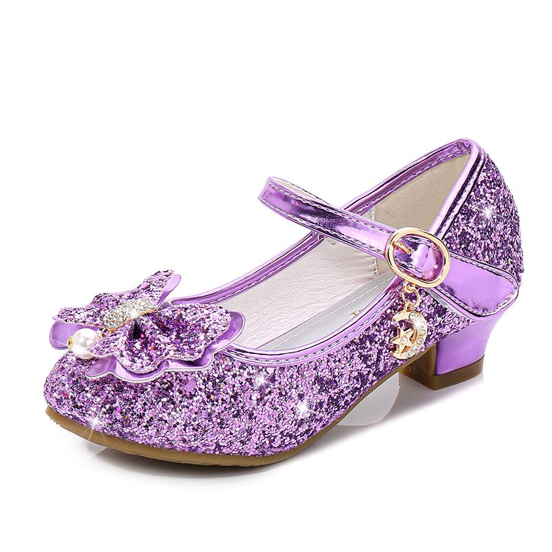 Dress Shoes Girls' High Heels Princess Shoes New Spring Autumn Children's Shoes Performance Shoes Girl's Crystal Shoes