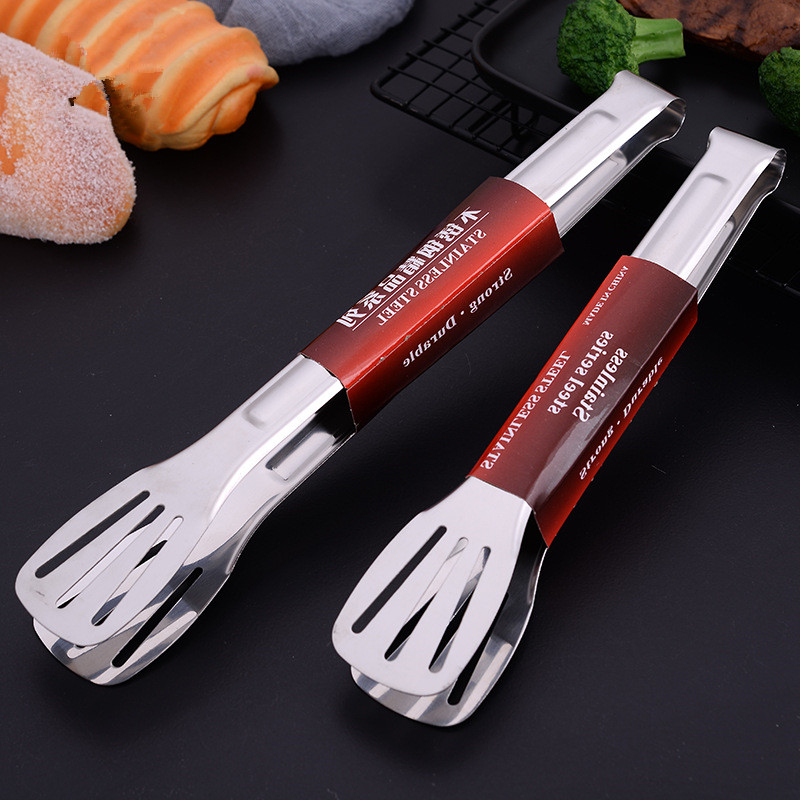 Stainless Steel Food Clip BBQ Steak Meat Clamp Tong