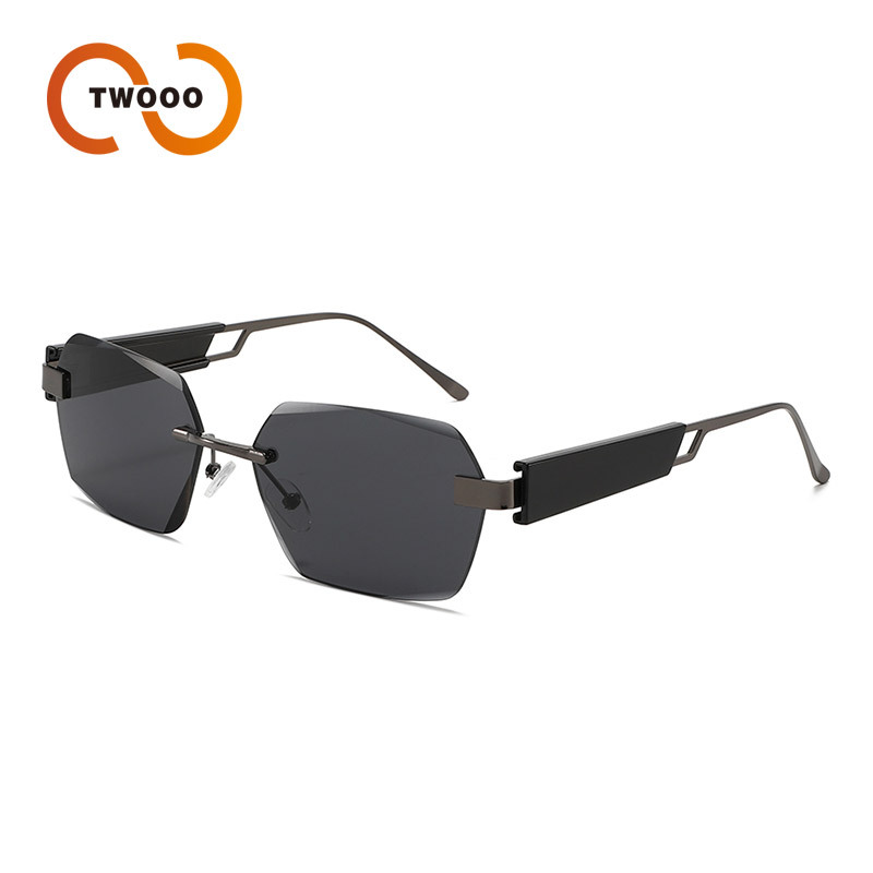 High-end frameless diamond-trimmed sunglasses, 2025 new Instagram hot girl style sunglasses T1424