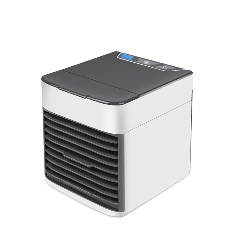 Personal Air Cooler, 4 in 1 Air Space Conditioner, Mini USB Fan Evaporative Humidifier Purifier with 7 Colors LED, Portable Desk Cooling Fan for Home Room Office Outdoor