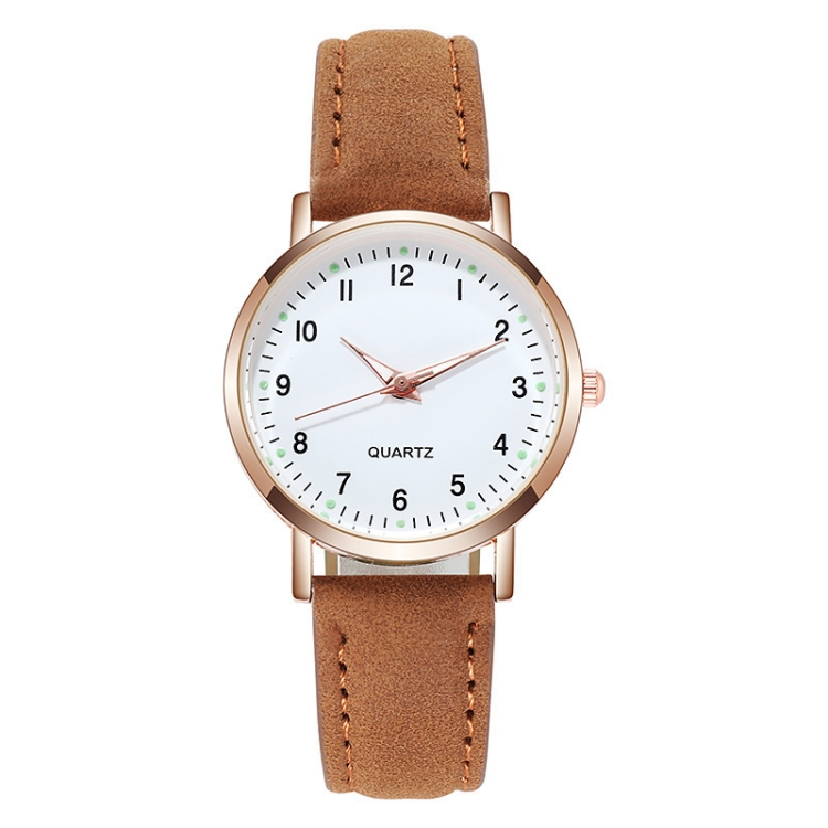 Female Luminous watch leisure time fashion girl Wrist watch Noctilucent light Belt Women's quartz watch CRRSHOP white red purple green blue black pink brown grey watch
