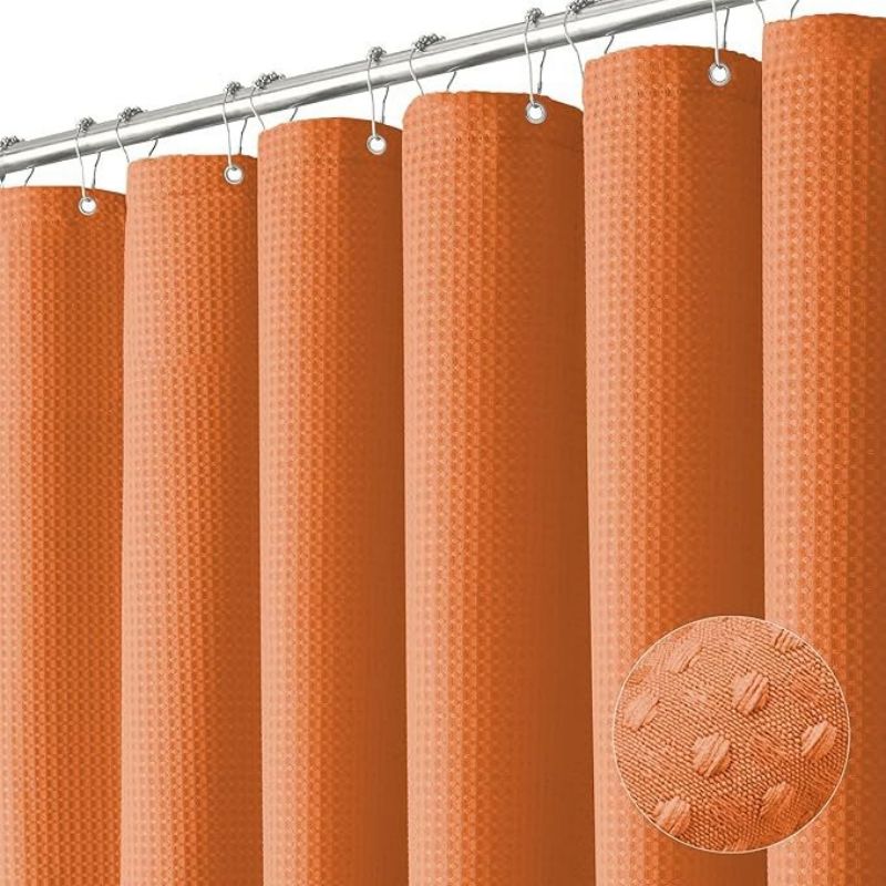 Curtain ，Waffle fabric, waterproof, anti mold, durable, polyester, shower curtain, bathroom, curtain, toilet, partition curtain,180*200cm,180*180cm,150*180cm,90*180cm