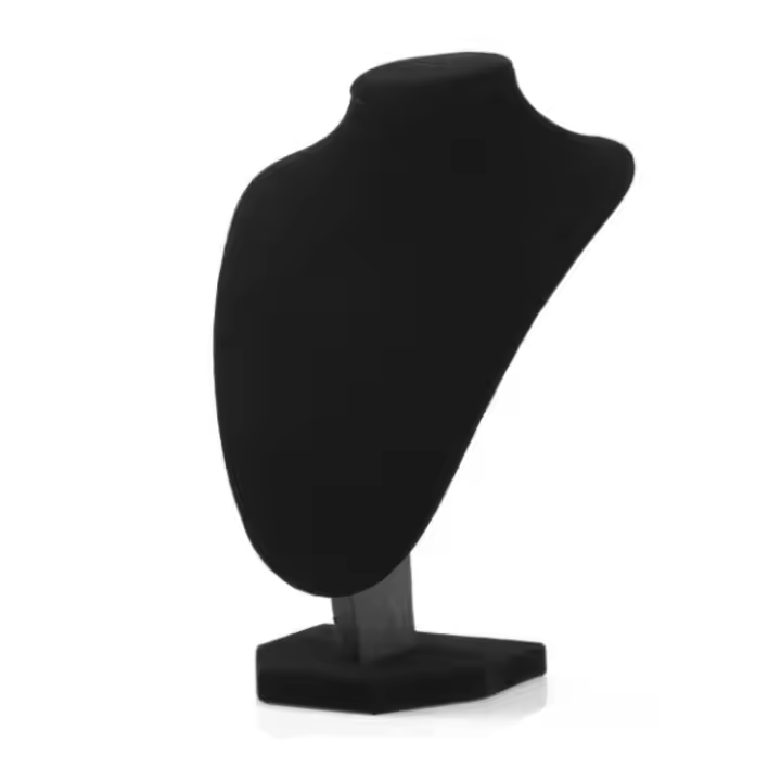 V-shaped suede black flannelette necklace jewelry bust display for pendant necklace jewelry display props
