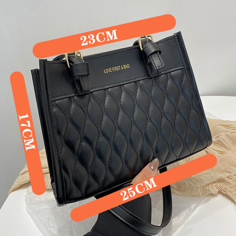 Women's Shoulder Bag New Rhombus Embroidery Women's Bag Cross Body Bag Fashion Tote Bag
