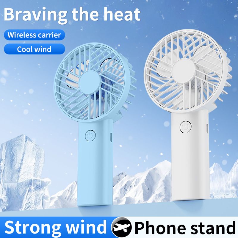 New USB Handheld Mini Fan Multifunctional Phone Stand Desktop Vertical Fan Portable Indoor Outdoor Cooling Electric Fan