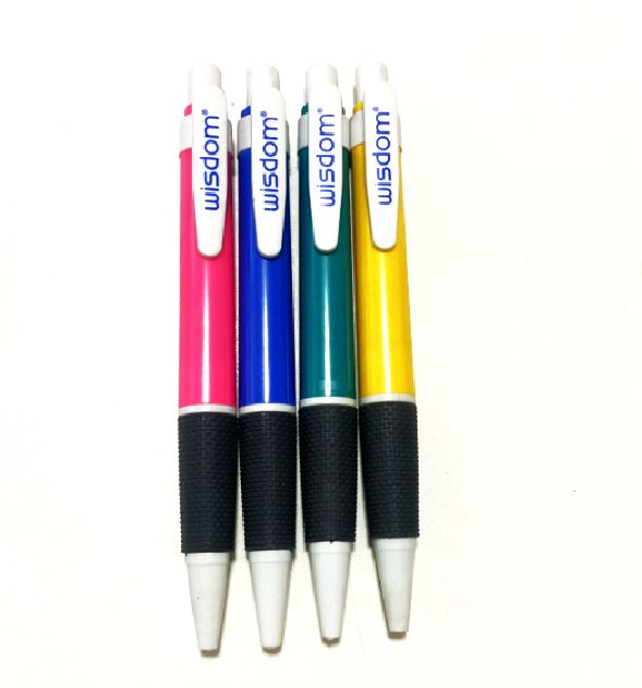 Quality Promotional Custom LOGO Press Plastic Ball Pen Multifunction Multicoloured blue ink Ballpoint Pens
