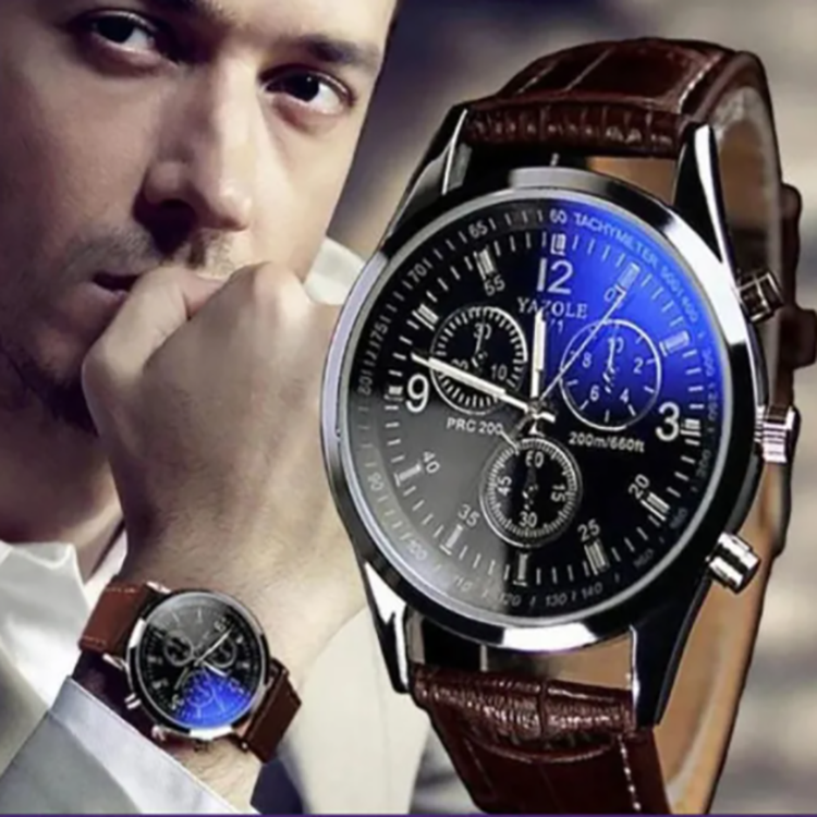 Men Watch leather straps Stainless Steel Good Quartz Luxury Man Wristwatch Valentines Gift