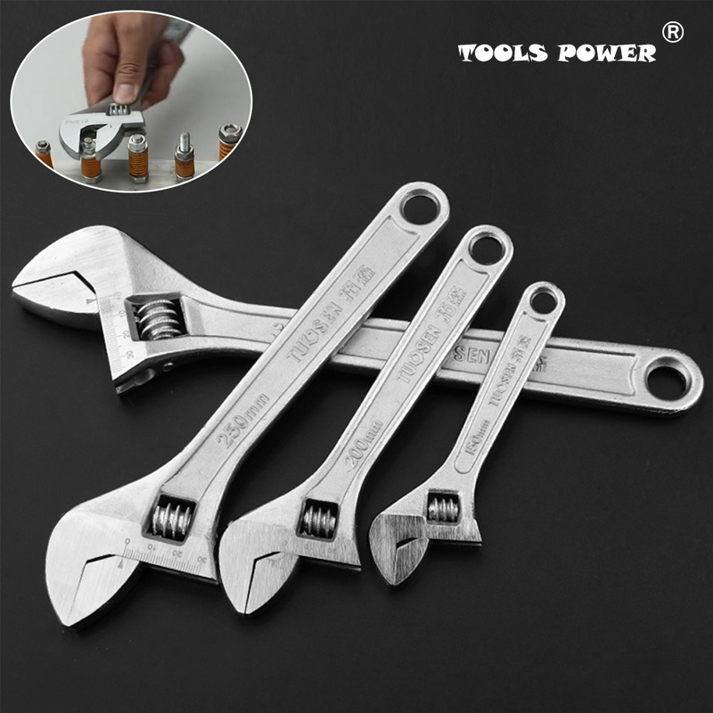 Tools power Adjustable Wrench  8" 10"  Enlarge Open Monkey Wrench Multifunction Universal Spanner Pipe Wrench Repair Hand Tools