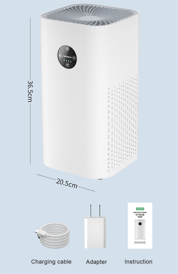AP-2008 Air Purifier For Home Protable HEPA & Carbon Filters Negative Ion Smart Control Panel Efficient Purifying Air Cleaner
