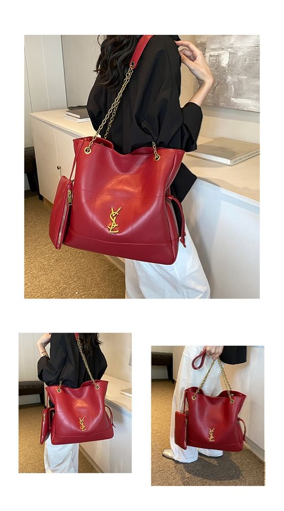 2025 Summer Y Home New Motorcycle Bag Retro Fashion Underarm Bag Premium Trend Fashion Handheld Single Shoulder Women's Bagred