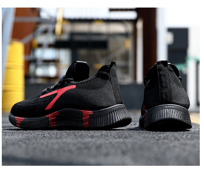 Shoes woven mesh Men sneakers breathable and comfortable men's shoes lace up casual shoes Close Size