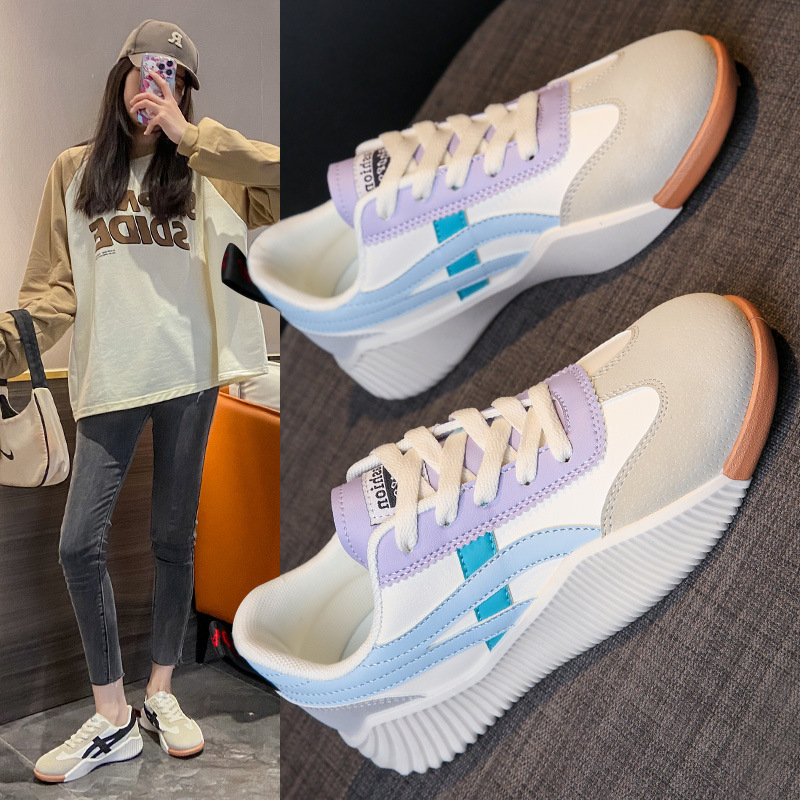 JH-6617 Women's Spring New Flat Bottom Small White Shoes Breathable Casual Running Shoes