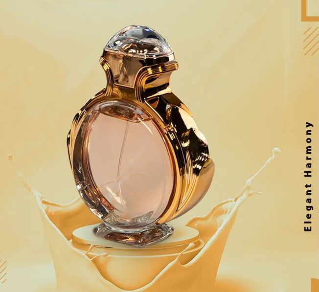 Olumapea 90ml Crimp Glass Perfume Bottle Color Coating Luxury Clamp Parfume Spray Bottle