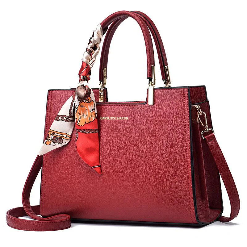 2024 New Scarf Decorative Women's Handbag Ladies Red Crossbody Bag High Quality Banquet Women's Single Shoulder Tote Bag