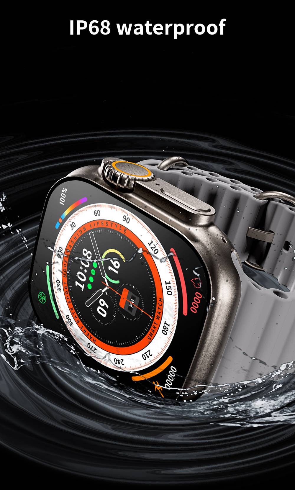NEW U8 Ultra Smart Watch Ultra Series 8 NFC 49MM Men Women Smartwatch Bluetooth Call Waterproof Wireless Charging HD Screen for Apple