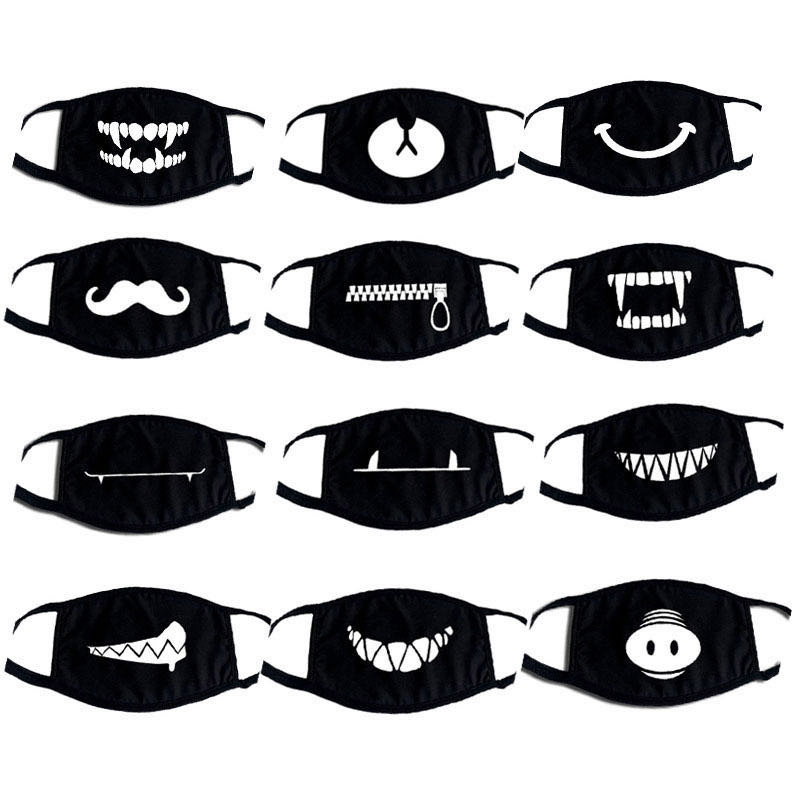 Cotton Dust Mask Cartoon Expression Teeth Muffle Chanyeol Face Respirator Anti Kpop Bear Mouth Mask