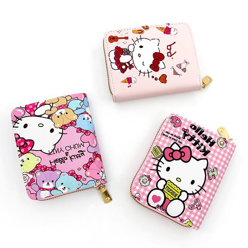R261 Mini Version of Little Girl KT Cartoon Cute Silicone Coin Purse Baby Storage Change Zipper Wallet