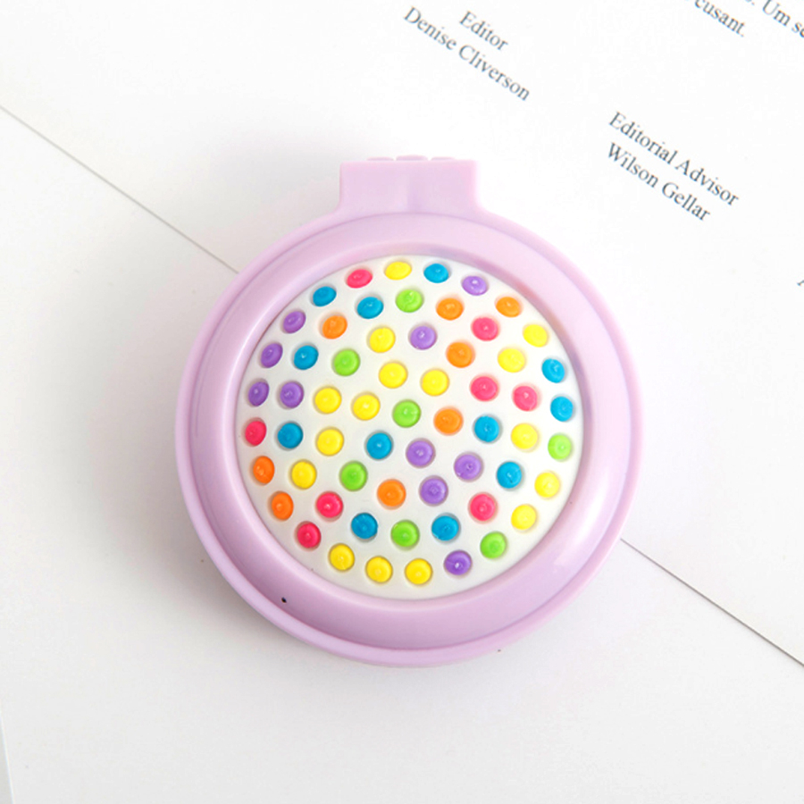 Candy Color Folding Comb Portable Solid Color Portable Makeup Mirror Airbag Comb Anti-static Massage Rainbow Comb