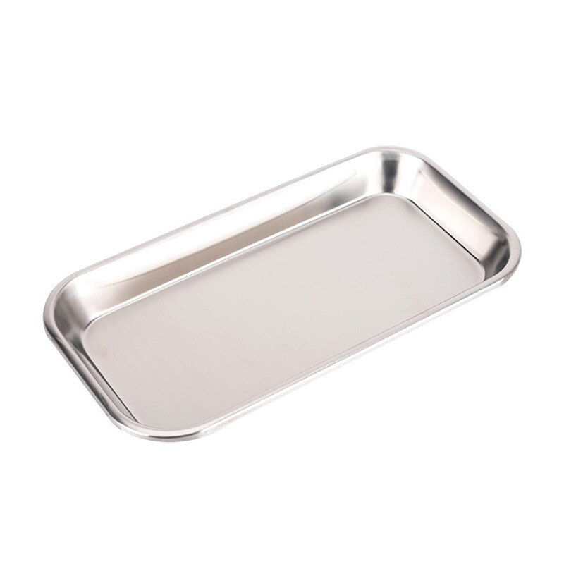 HY-009 Stainless Steel Cosmetic Storage Tray Tattoo Equipment Tray Doctor Surgery Dental Tray Fake Nail Tray Tool