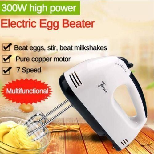 General 7 Speed Electric Hand Mixer Scarlett Egg Beater Cake Baking Whisk - White