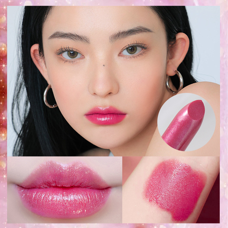 Light purple lipstick CRRshop free shipping female hot sale Dragon Fruit Colorless Lipstick Rose Red Rose Purple Student Color Changing lipstick Barbie Pink Lipstick 