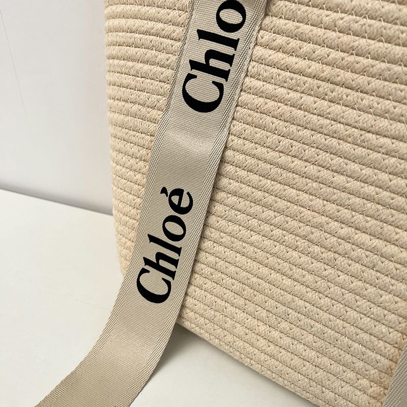Straw Bag Bag Women's Large Capacity Resort Beach Bag Woven Vegetable Basket Commuter Tote Bucket Bag