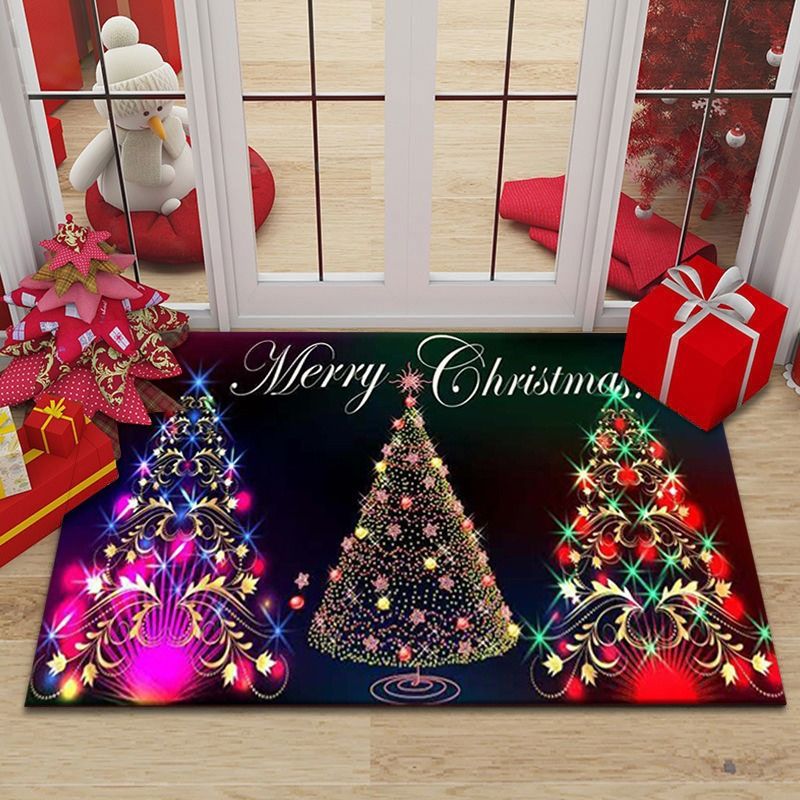 Christmas floor mat, dirt resistant, wear-resistant, crystal velvet carpet large size 80*120cm,60*90cm,50*80cm,,40*60cm Festival Decor carpet