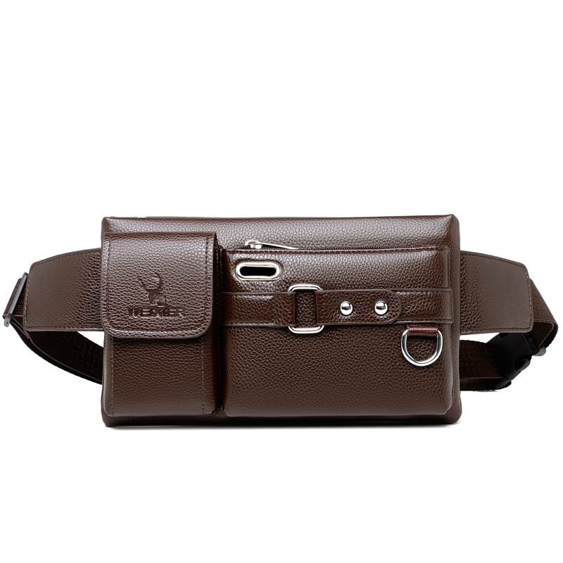 Waist bags black brown male bag CRRshop free shipping male best sell multi-functional outdoor waist bag crossbody bag man new fashion trend riding waist bags water splashing prevention