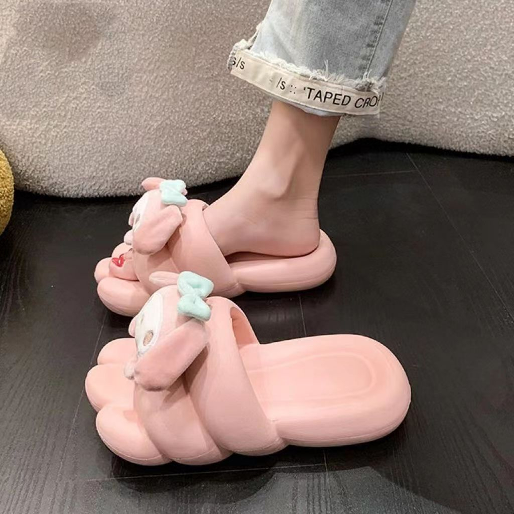 Women Soft Sole Slides Lovely Slippers Women Thick Bottom Anti Slip Bathroom Slippers