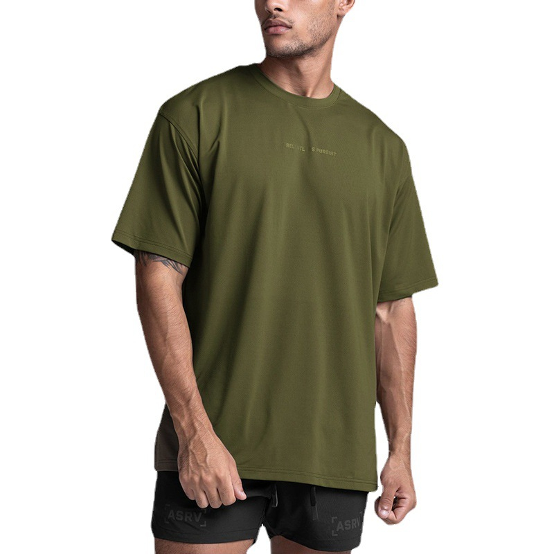 D-42 Men's Loose Crewneck Sport Quick-drying T-shirt