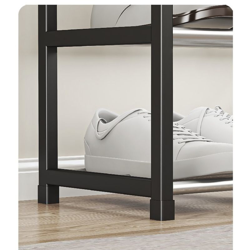 41*19*57 cm Multi layer steel pipe shoe rack CRRSHOP Small shoe rack and shoe cabinet Storage rack black pink blue grey white shoe rack