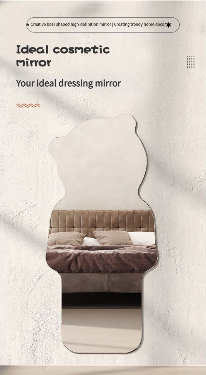 Mirror acrylic high-definition self-adhesive dressing mirror fitting mirror does not deform creative irregular soft mirror home bedroom