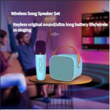 K1 spot P2 portable Bluetooth karaoke speaker with microphone, split type speaker microphone, children's home KTV set