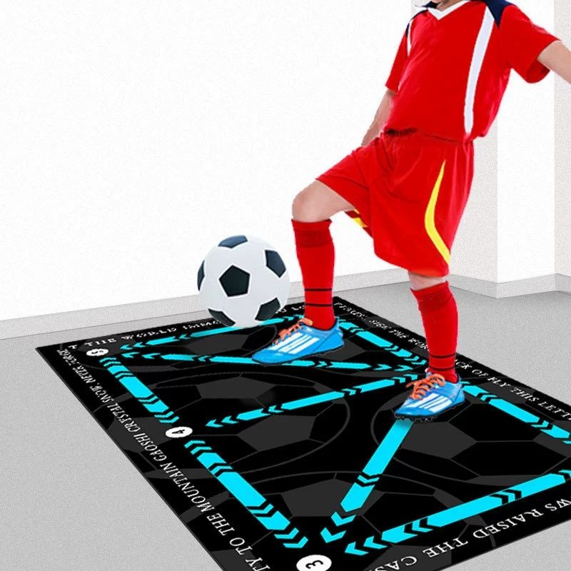 Crystal velvet Football training mat, ball control step mat, anti slip and noise reduction mat CRRSHOP lawn indoor sound insulation, physical fitness floor mat, football assistance
