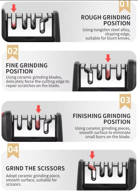 Knife Sharpeners 4 Stages Professional Kitchen Sharpening Stone Grinder Knives Kitchen Knife AccessoriesKnif