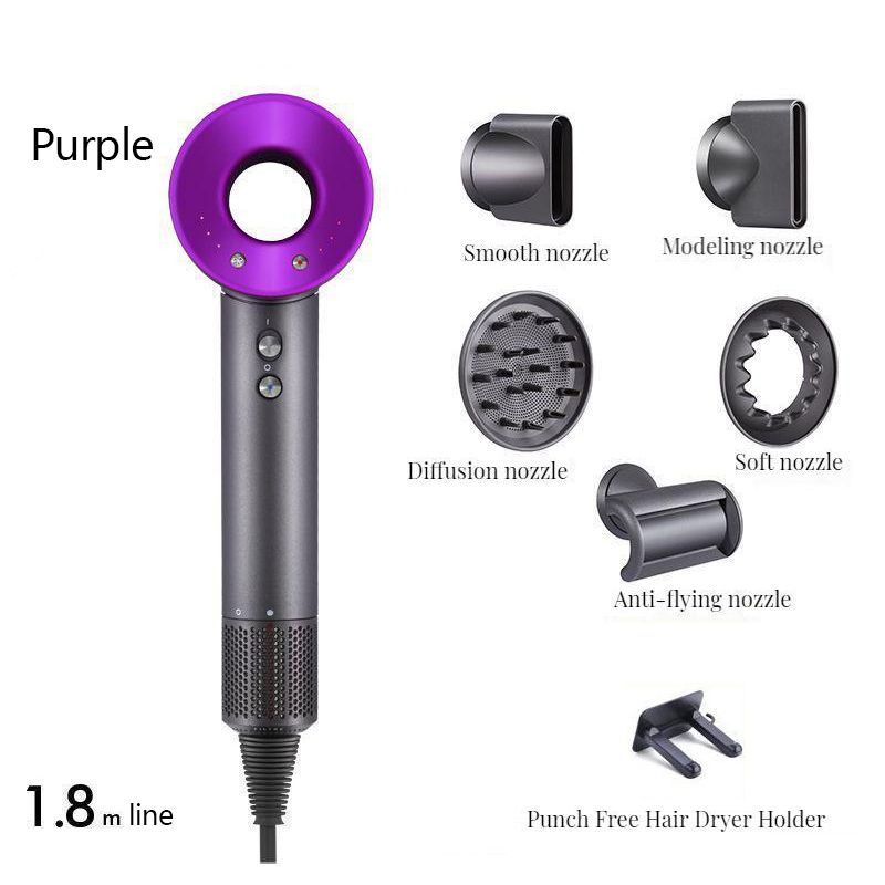 Professinal Leafless Hair Dryer  Negative Ion Quick Dry Home Powerful Constant Flyaway Attachment Anion Electric Hair Dryer