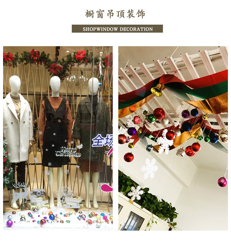 Christmas decorations 60-70 plastic glossy matte Christmas balls in buckets Christmas tree hangings multipacks