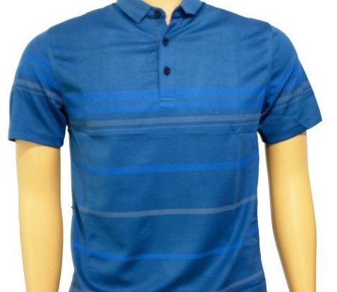 Men's Regular-Fit Summer Polo Shirt Striped Short Sleeve Casual T-Shirt
