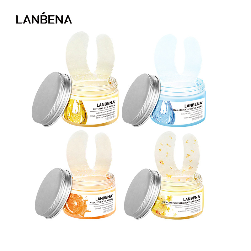 LANBENA 50PCS Retinol Eye Mask Hyaluronic Acid Eye Patches Serum Reduces Dark Circles Bags Eye Lines Repair Nourish Firming Skin Care