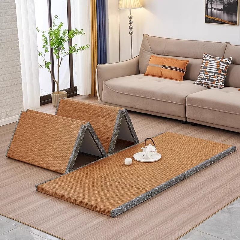 Floor Mattress: Foldable Coconut Fiber Sleeping Mat for Living Room, Bedroom, and Guest Room - Lightweight, Breathable & Provides Back Support.